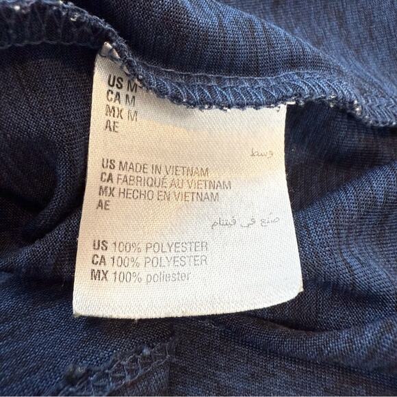 Alfani Stretch Blue Polo Shirt Classic Versatile Wardrobe Staple Marled Knit - Picture 12 of 15